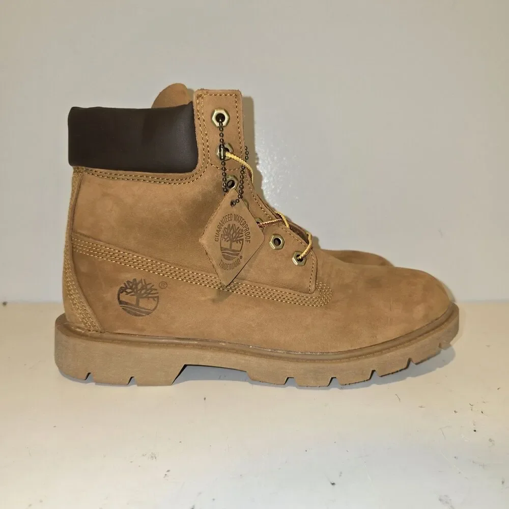 Timberland Mens 6 Inch Waterproof Brown Suede Leather Boots Size 8M 19076